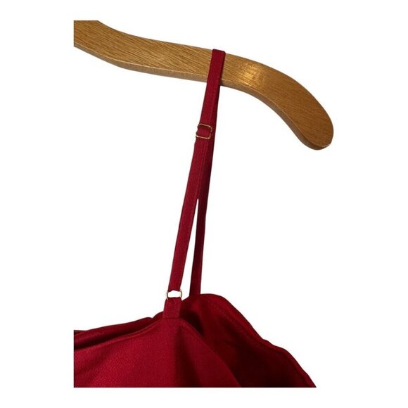 Hutch‎ Anthropologie Dress Women XS Red Satin Bow Front Slip Midi NWT Party - Picture 7 of 14